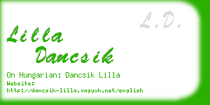 lilla dancsik business card